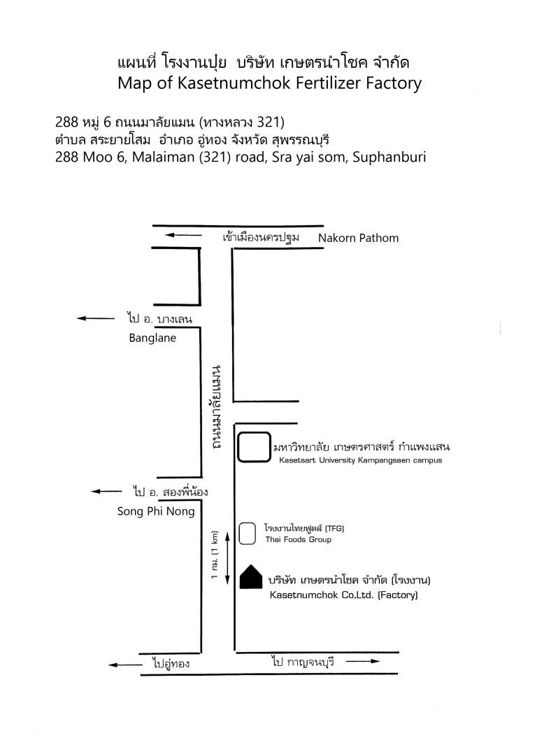 แผนที่โรงงานปุ๋ย สระยายโสม