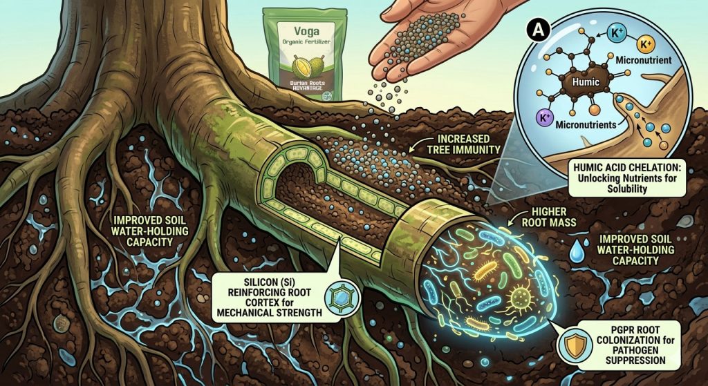 Benefits of PGPR Silicon Humic for Durian Root System