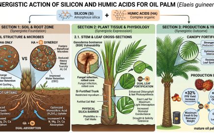 Benefits Silicon and Humic Acids to oil palm trees