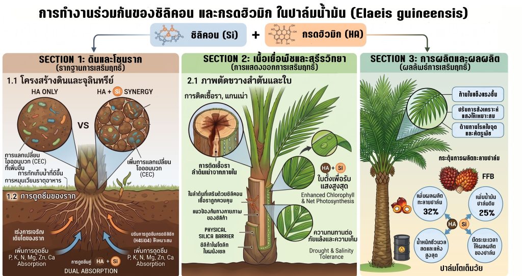 การทำงานร่วมของ ซิลิคอน และกรดฮิวมิก